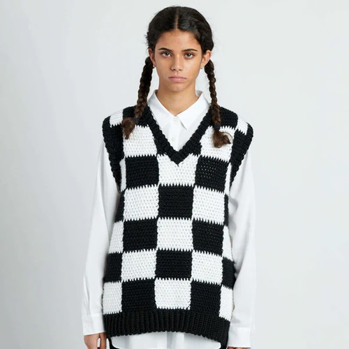 CHESSBOARD CROCHET VEST PATTERN,