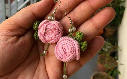 Crochet Floral Earring Patterns 3