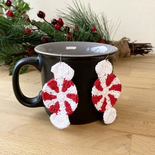 Crochet Christmas Earrings Free Patterns 15