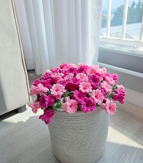 Flower blanket crochet