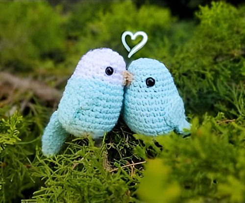crochet love birds