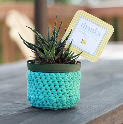DIY Succulent Holder Crochet Patterns Ideas 2