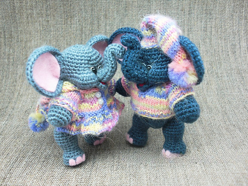 mini crochet elephants pattern