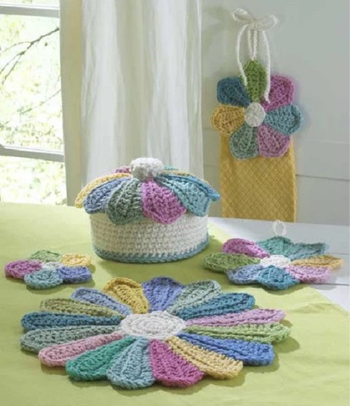 Free Scrap Yarn Kitchen Accessories Crochet Patterns 2