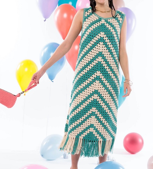 Chevron Crochet Granny Dress