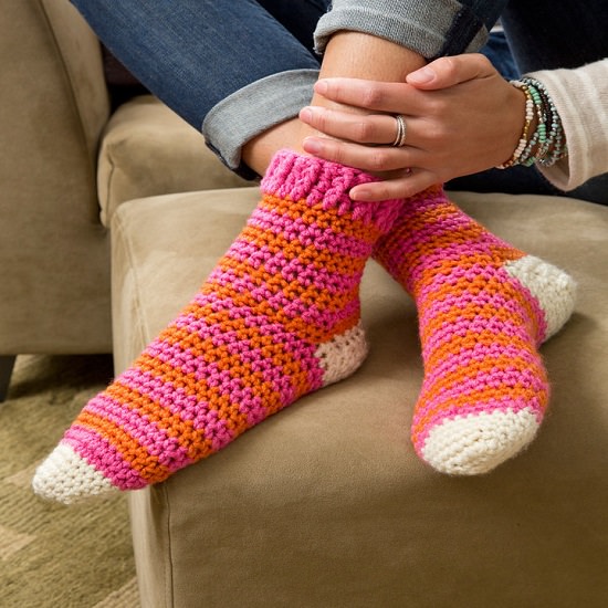 DIY Crochet Socks 11