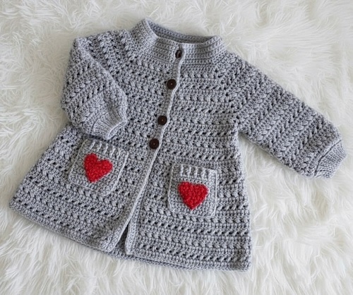 crochet girl coat
