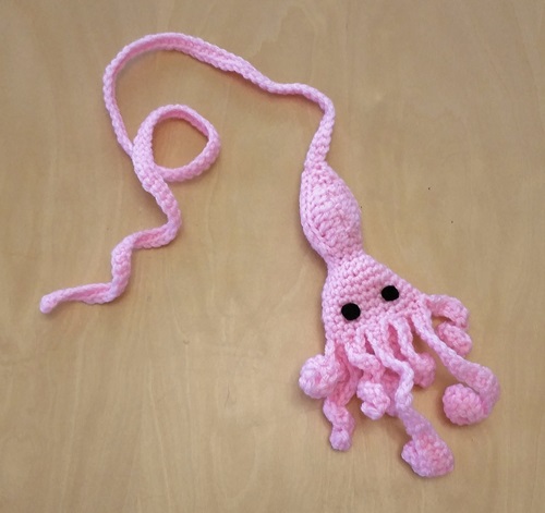 Squid Cat Toy with Refillable Catnip Pocket