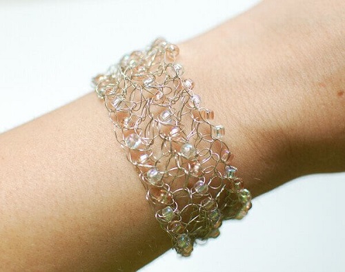 Beaded Wire Crochet Bracelet Pattern