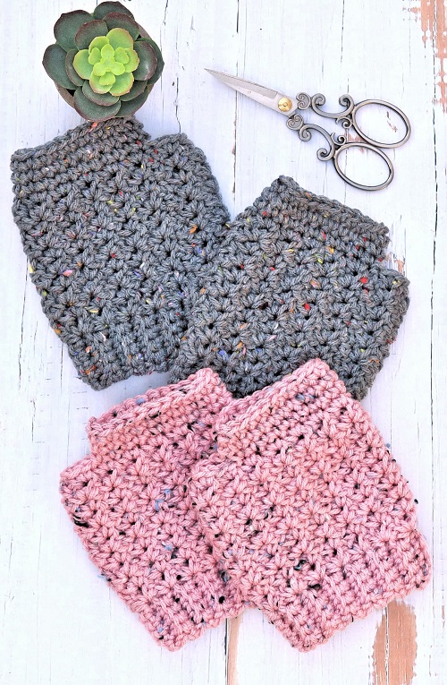 Quick Crocheted Fingerliess Gloves Pattern