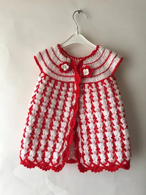 red Crochet Baby Sweater Free Patterns