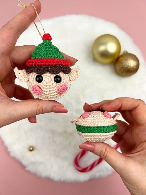 elf christmas mini hanging crochet pattern
