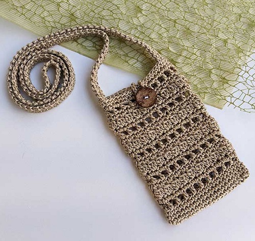 Crochet Mobile Phone Bag Free Patterns 2