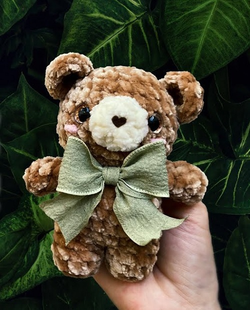 Crochet LOW-SEW Tiny Teddy Bear