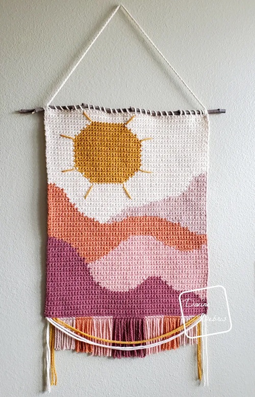 Painted Hills Wall Hanging Free Crochet Pattern