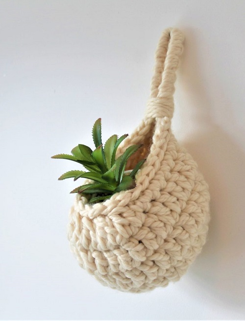 Hanging Basket Succulent Holder Crochet Pattern