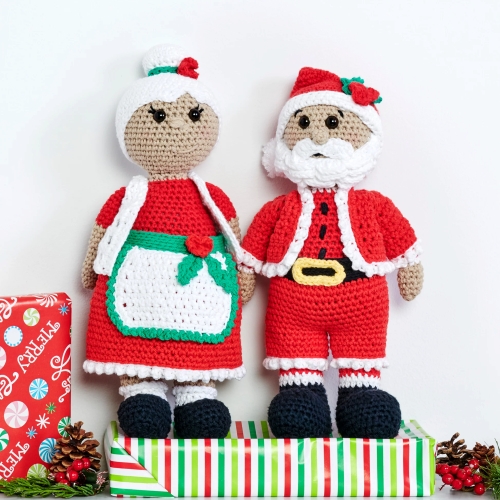 Crochet Santa & Mrs Claus Dolls Pattern