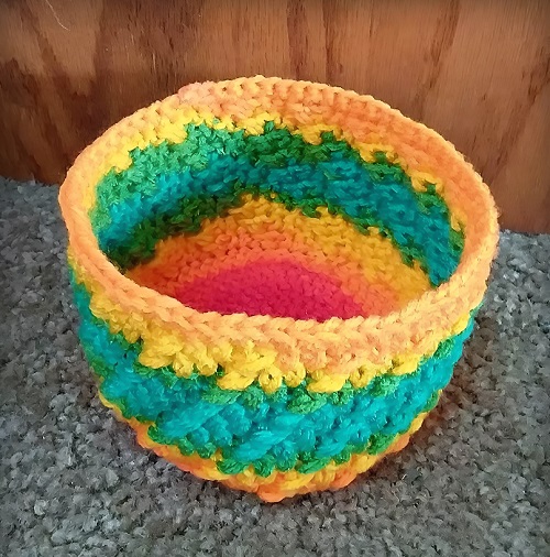 Scrap Yarn Basket Free Crochet Patterns 1a