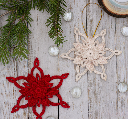 Poinsettia Flower Ornament