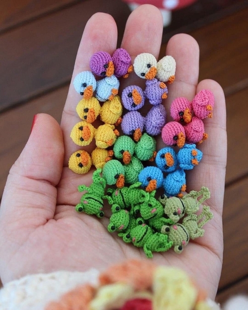Crochet Mini Frogs and Ducks