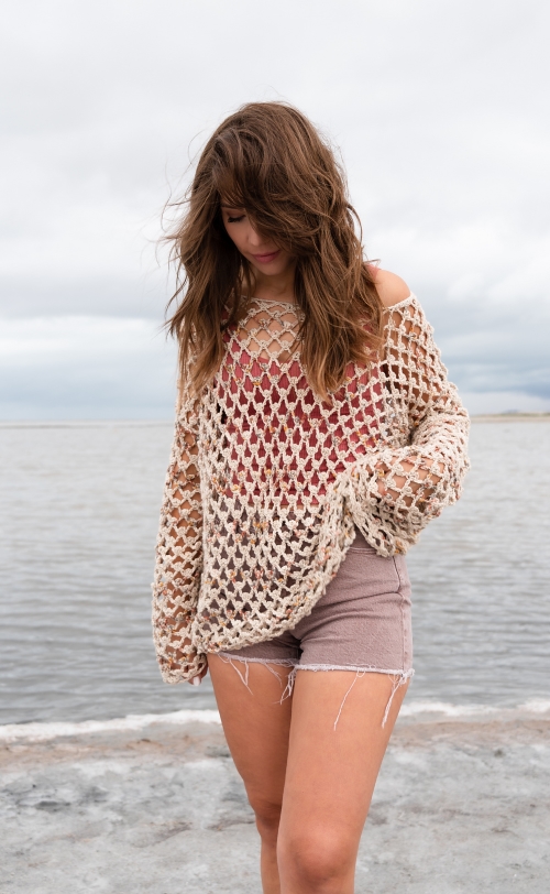 Crochet An Oversized Mesh Top