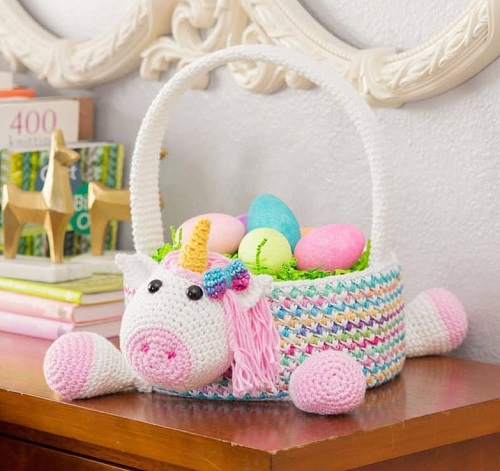 unicorn-easter-basket-crochet-pattern