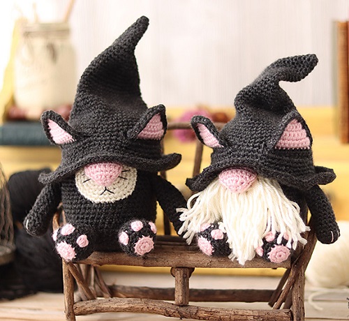 Crochet Cat Gnomes