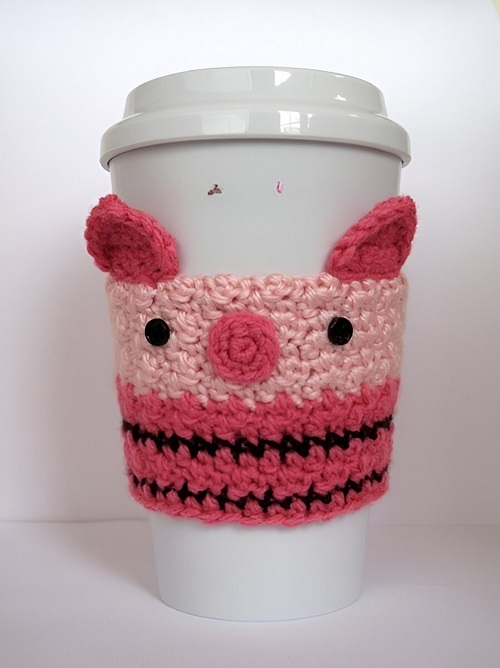DIY Animal Coffee Mug Cozy Patterns Ideas 3