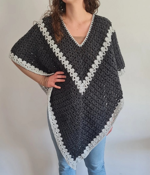 Gray Day Poncho