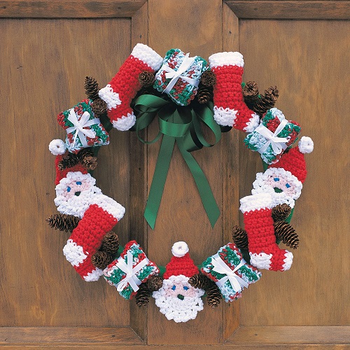 Merry Christmas Wreath Pattern