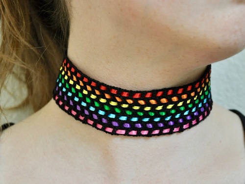 Woven Ribbon Crocheted Choker