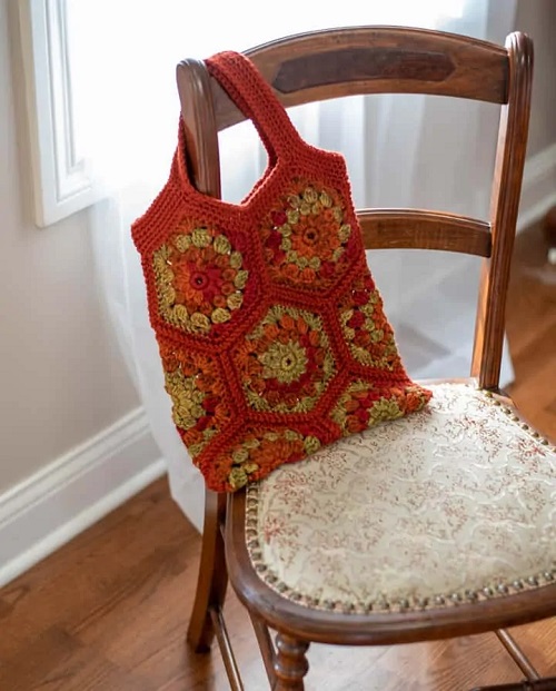 Easy and Cute Crochet Hexagon Bag Patterns 3