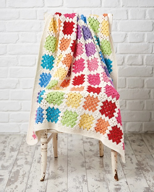 Free granny square baby blanket