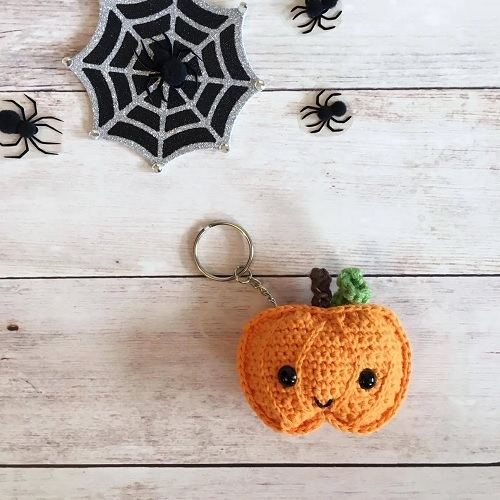 Pumpkin Keychain Free Crochet Pattern