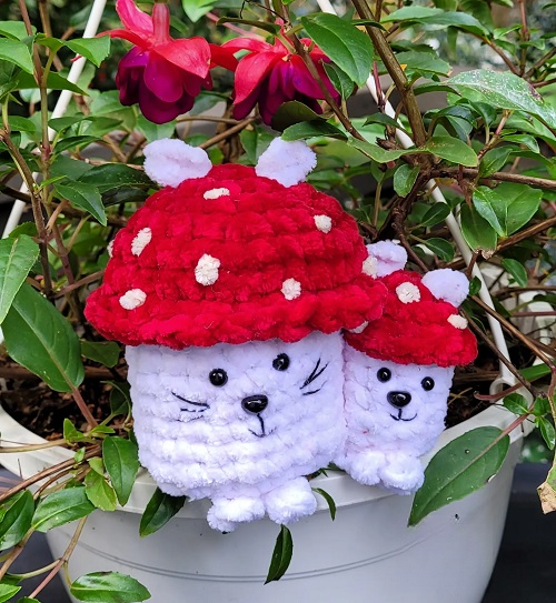 cutie mushrooms crochet pattern