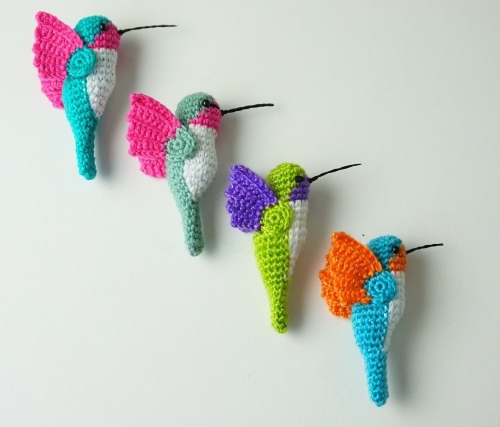 Crochet Hummingbirds Flock