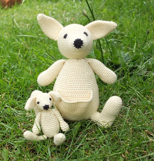 Crochet Suzy and Toby Kangaroo