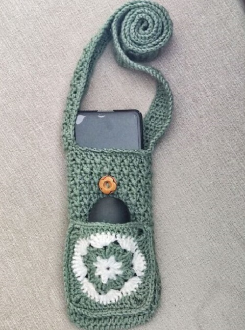 DIY Crochet Mobile Phone Bag Ideas
