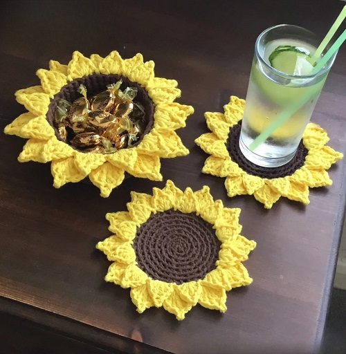 Sunflower Coasters