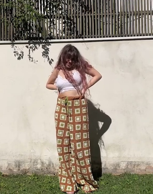 crochet baggy pants