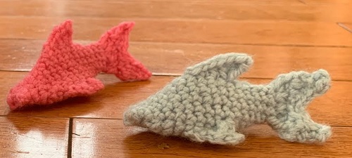 No Sew Crocheted Baby Sharks
