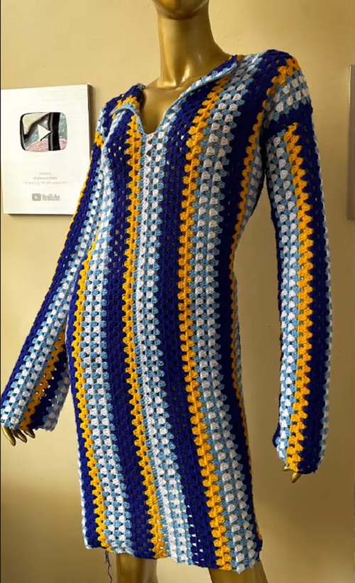 Beautiful Multicolored Granny Stitch Outfit