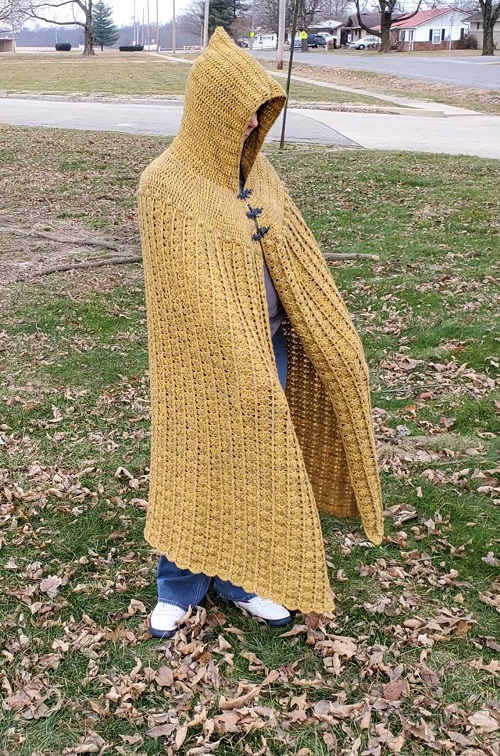 Crochet Hooded Cape Free Patterns 4