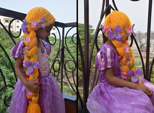 Disney Tangled Rapunzel Yarn Wig