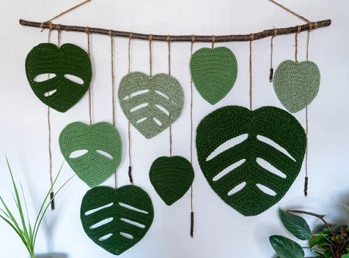 Monstera Leaves Wall Hanging