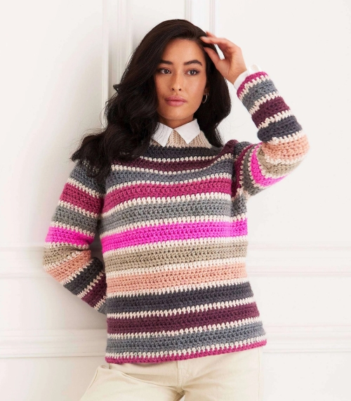 Crochet Raglan Pullover Top Pattern