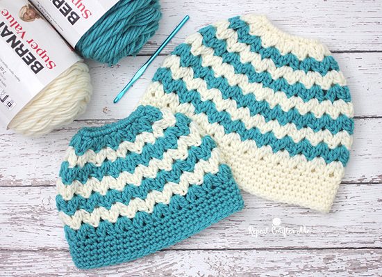 Messy Bun Hat Crochet Pattern