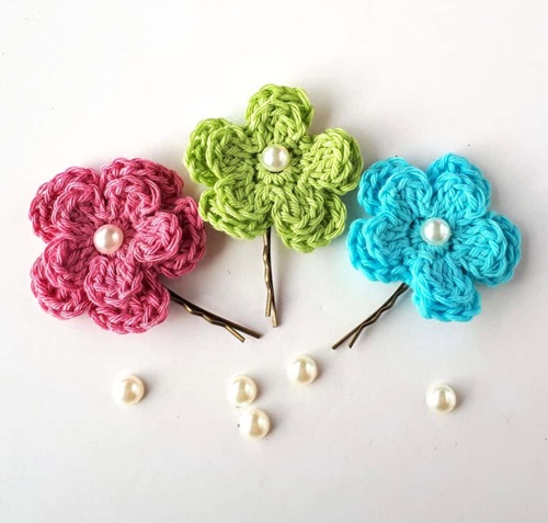 Crochet Hairclips Free Patterns 2