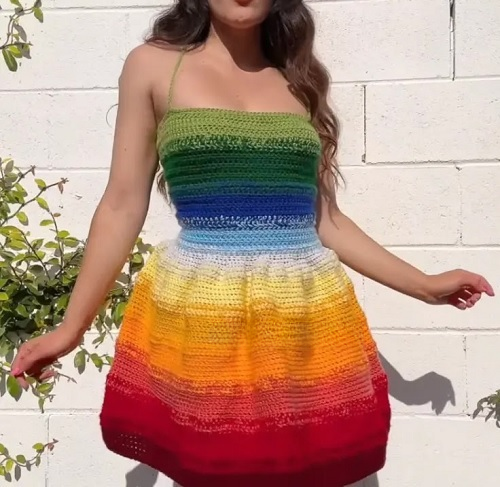 rainbow dress