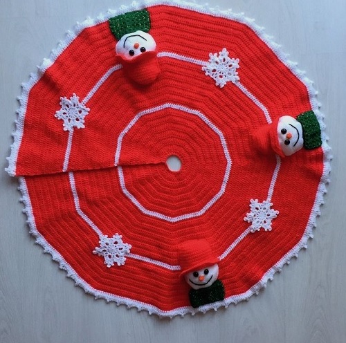 Christmas treeskirt crochet